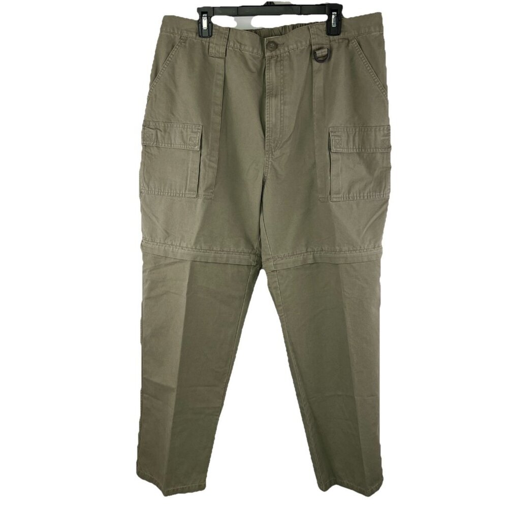 Worldwide Sportsman XL Pants Olive Green Cargo Outdoors Convertible Mens 40x30